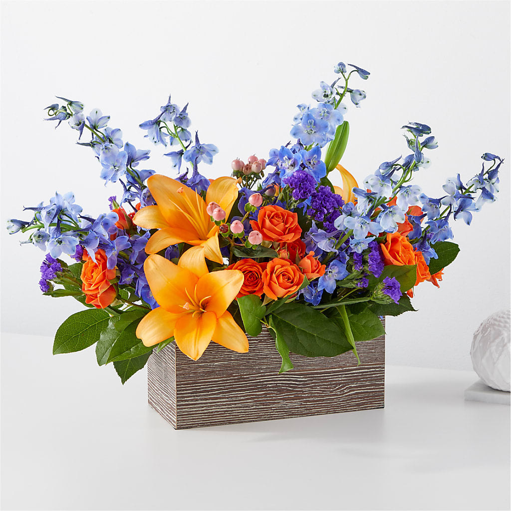 Radiant Citrus Box Bouquet – Executive Flowers, El Paso TX