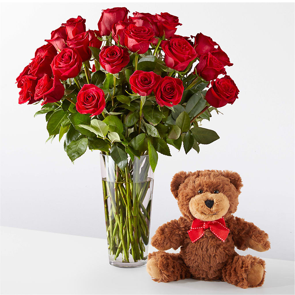 Romantic Long Stem Red Rose Bouquet Bundles – Executive Flowers, El Paso TX