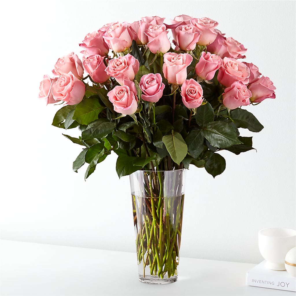 Long Stem Pink Rose Bouquet – Executive Flowers, El Paso TX