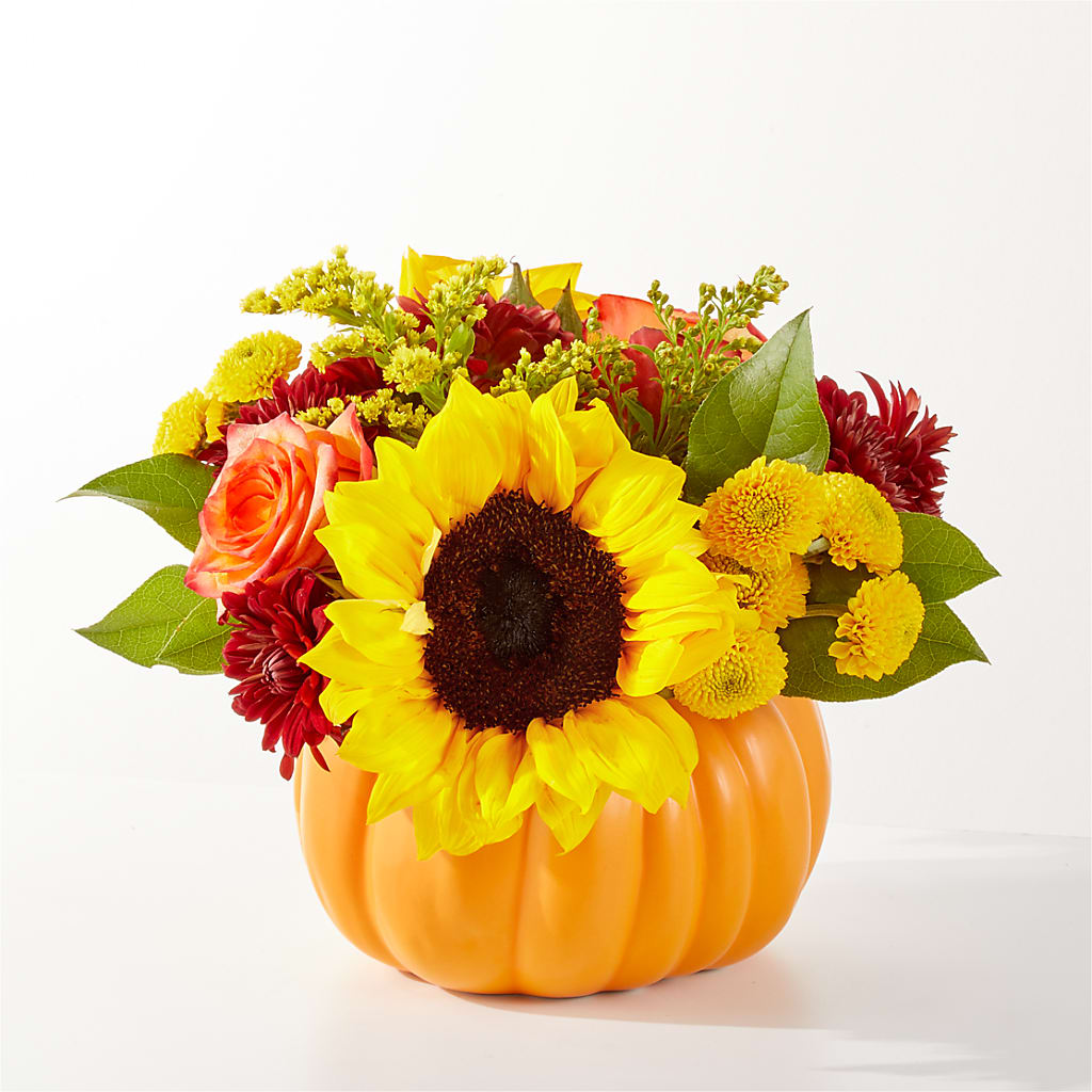 Golden Gourd Pumpkin Bouquet – Executive Flowers, El Paso TX