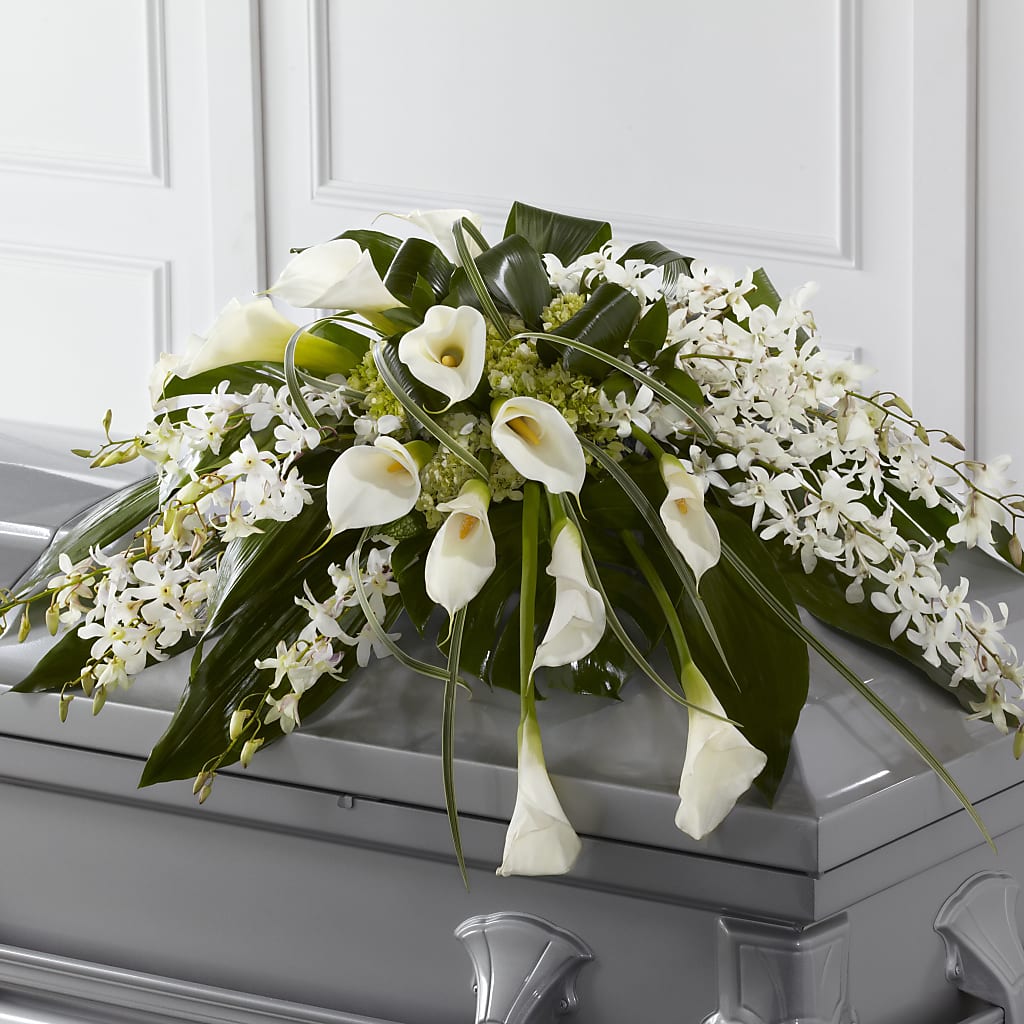 Angel Wings Casket Spray – Executive Flowers, El Paso TX