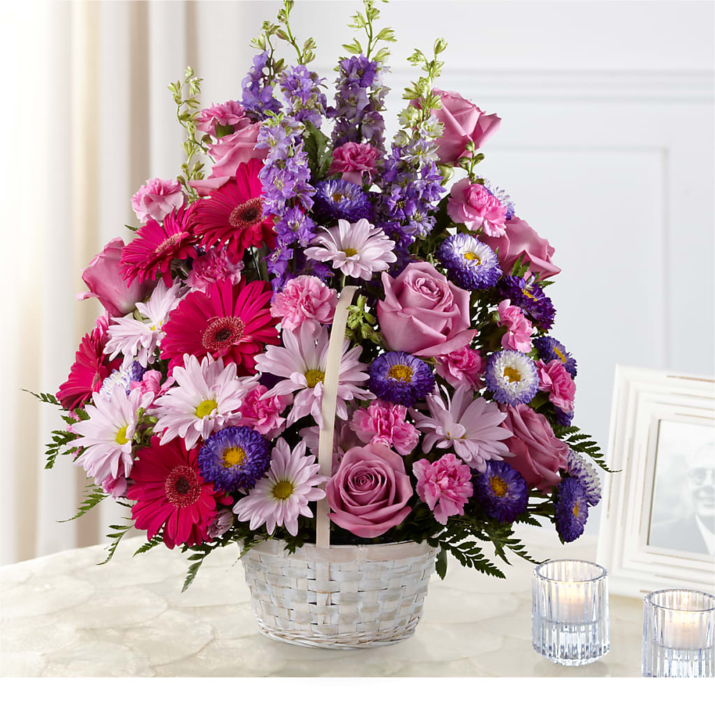 Pastel Peace Basket – Executive Flowers, El Paso TX