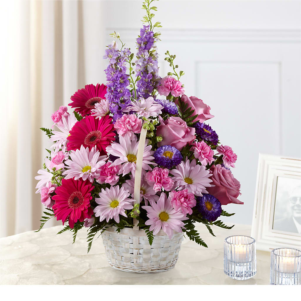 Pastel Peace Basket – Executive Flowers, El Paso TX