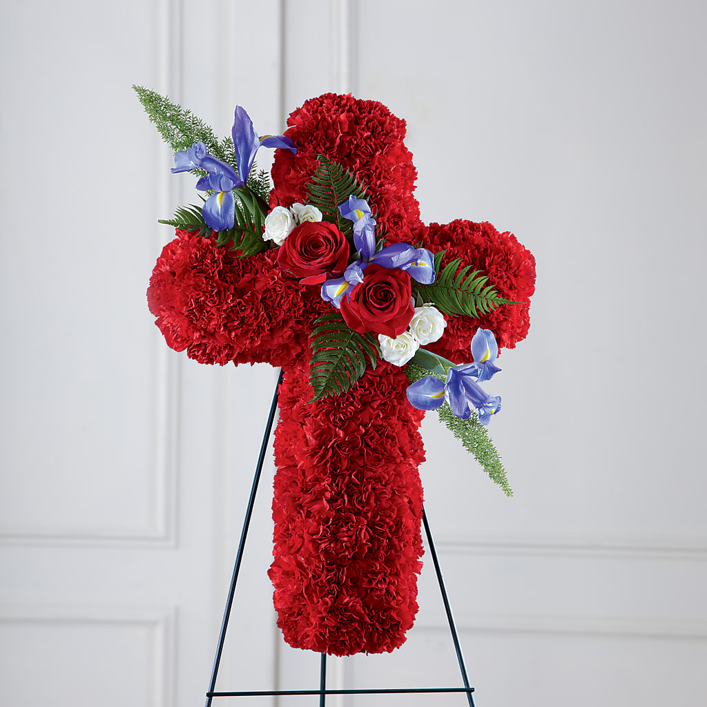 Faithful Hero Floral Cross – Executive Flowers, El Paso TX