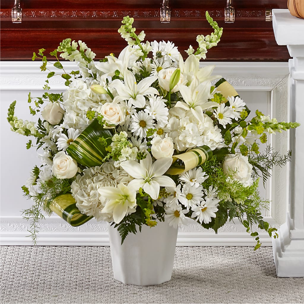 Thoughts of Tranquility Floor Basket – Executive Flowers, El Paso TX