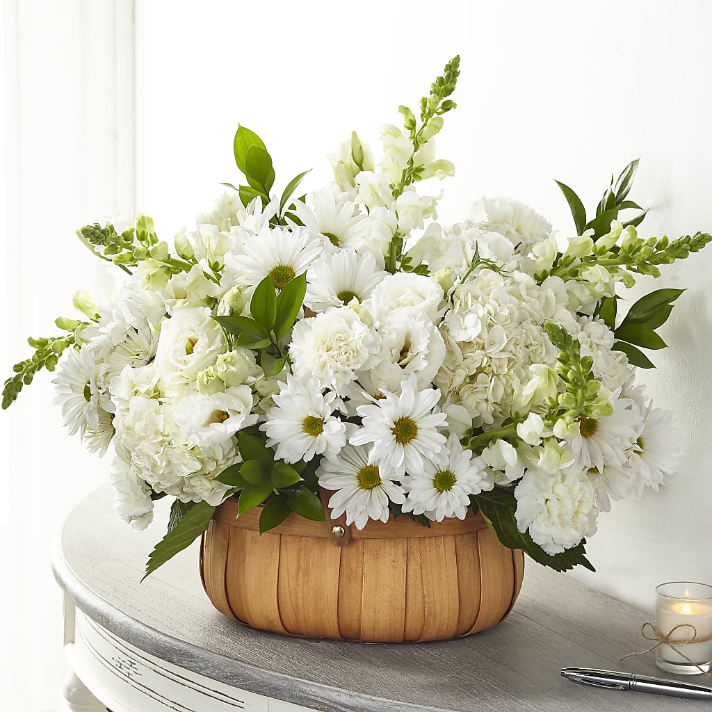 Pure Ivory Basket – Executive Flowers, El Paso TX