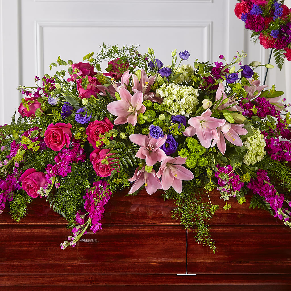 Radiant Tribute Casket Spray – Executive Flowers, El Paso TX