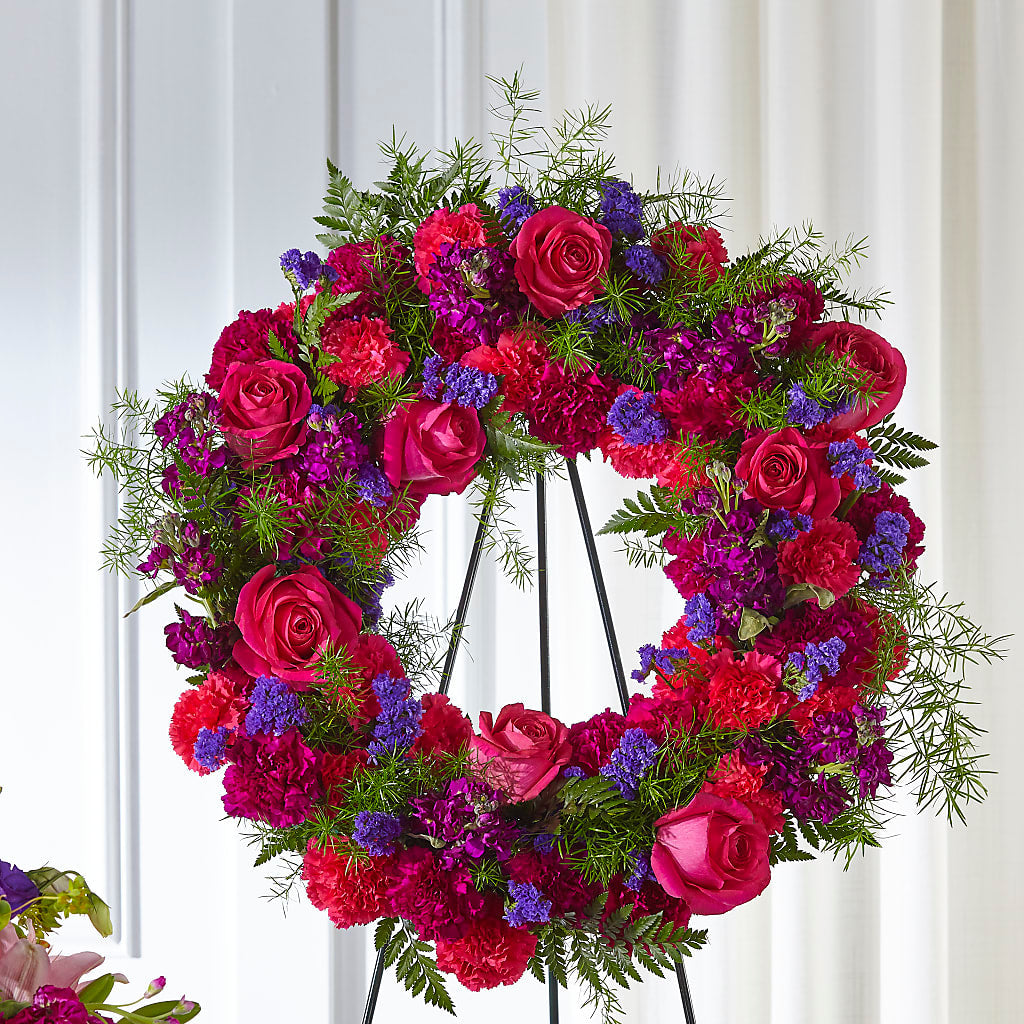 Calming Colors Wreath – Executive Flowers, El Paso TX