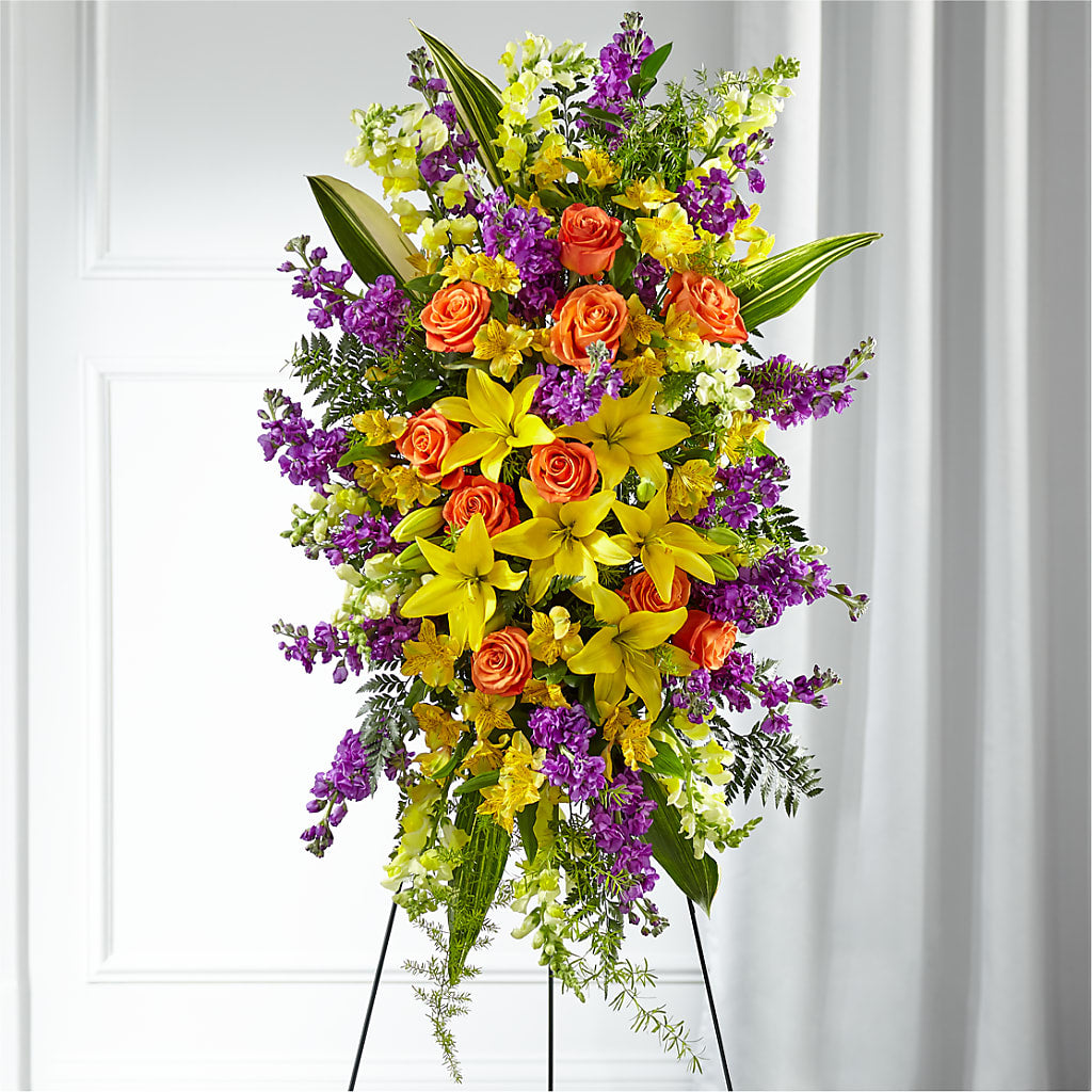 Thoughtful Prayers Standing Spray – Executive Flowers, El Paso TX