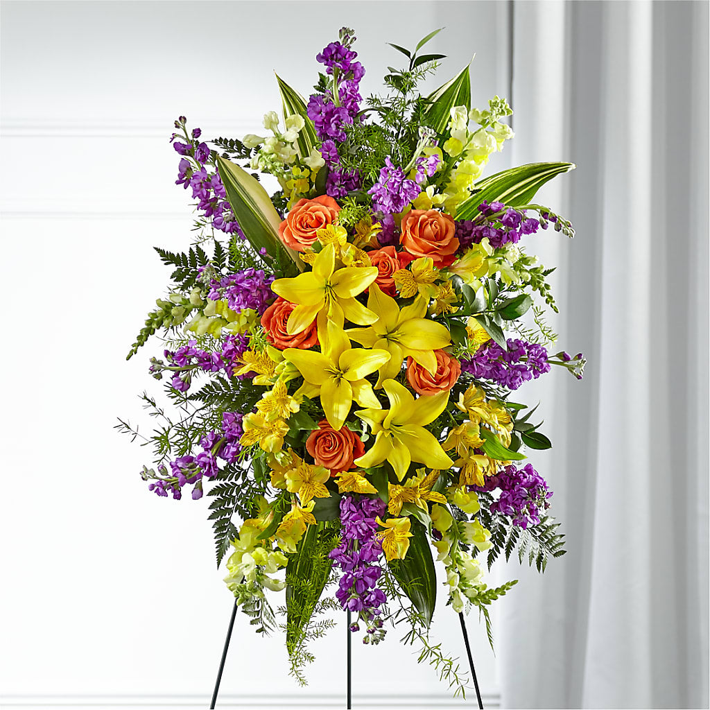 Thoughtful Prayers Standing Spray – Executive Flowers, El Paso TX