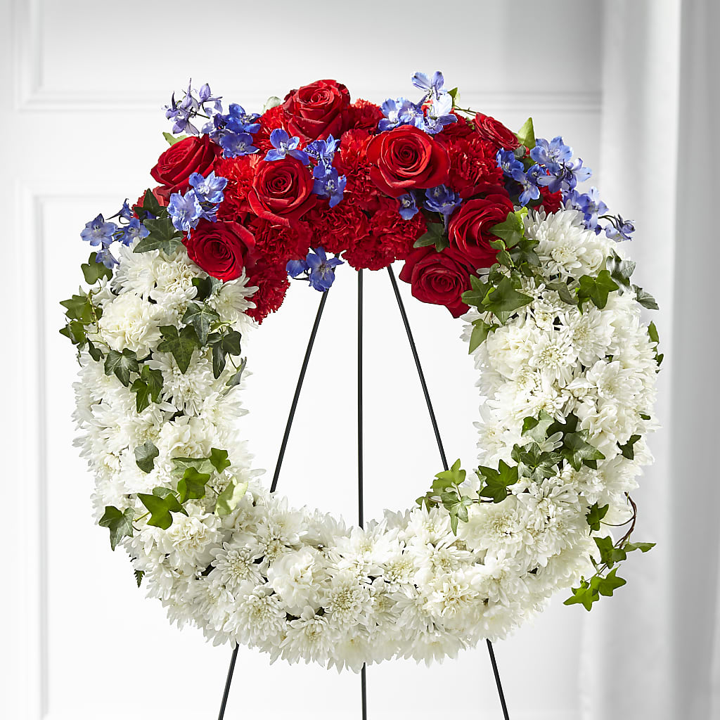 Patriotic Passion Wreath – Executive Flowers, El Paso TX