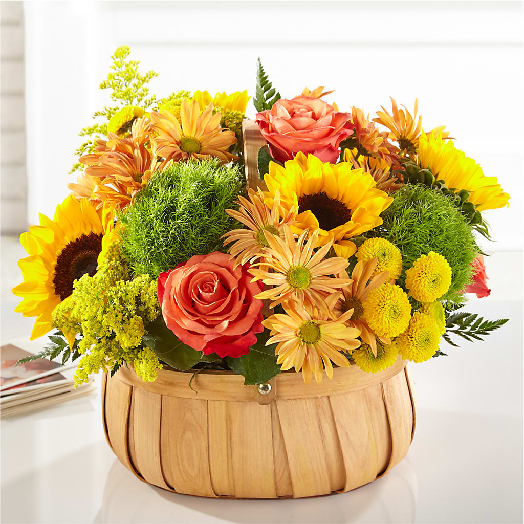 Harvest Sunflower Basket – Executive Flowers, El Paso TX