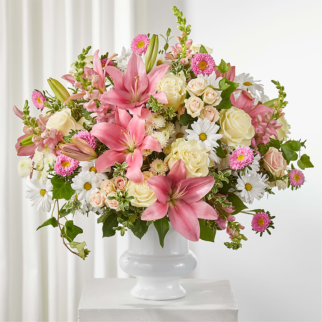 Empathetic Blooms Urn Arrangement – Executive Flowers, El Paso TX