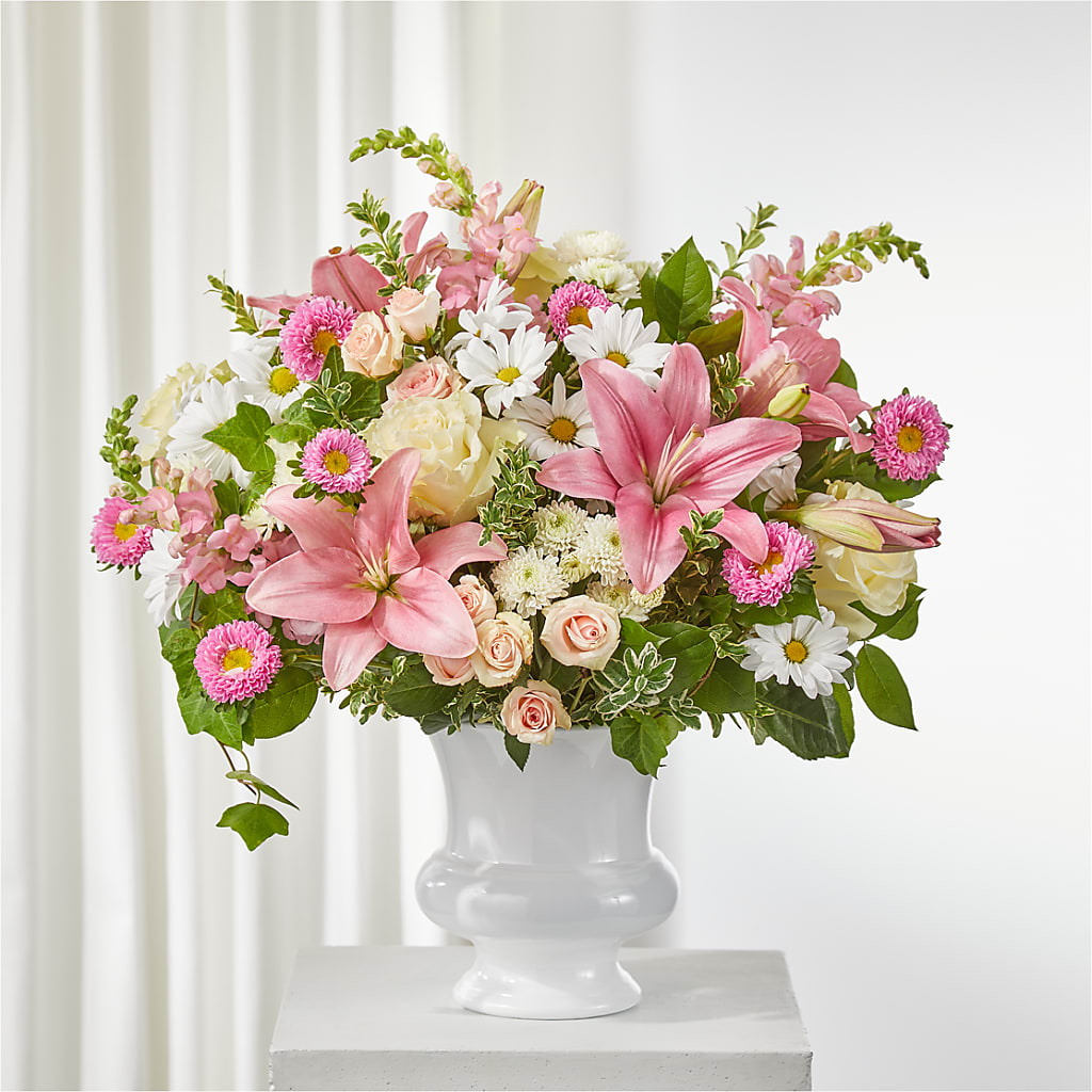 Empathetic Blooms Urn Arrangement – Executive Flowers, El Paso TX