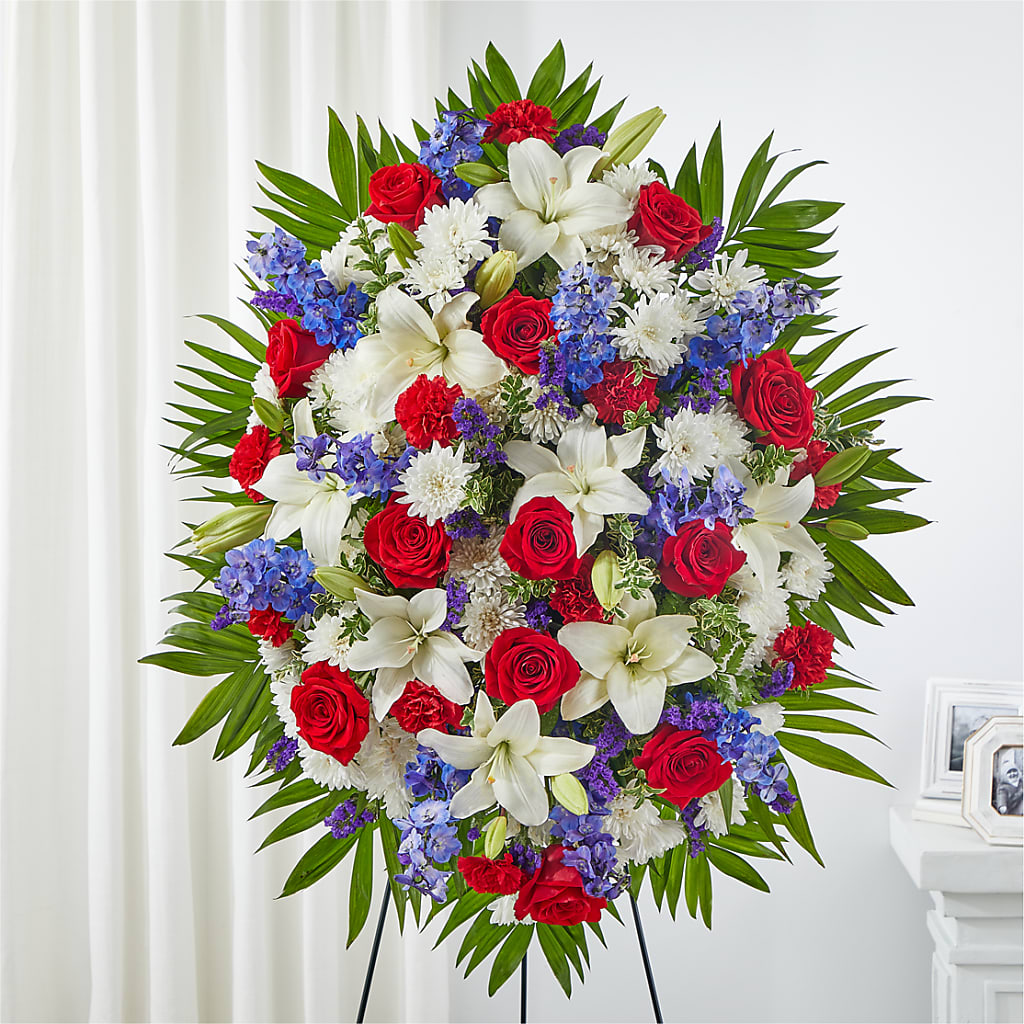 Cherished Service Standing Spray – Executive Flowers, El Paso TX