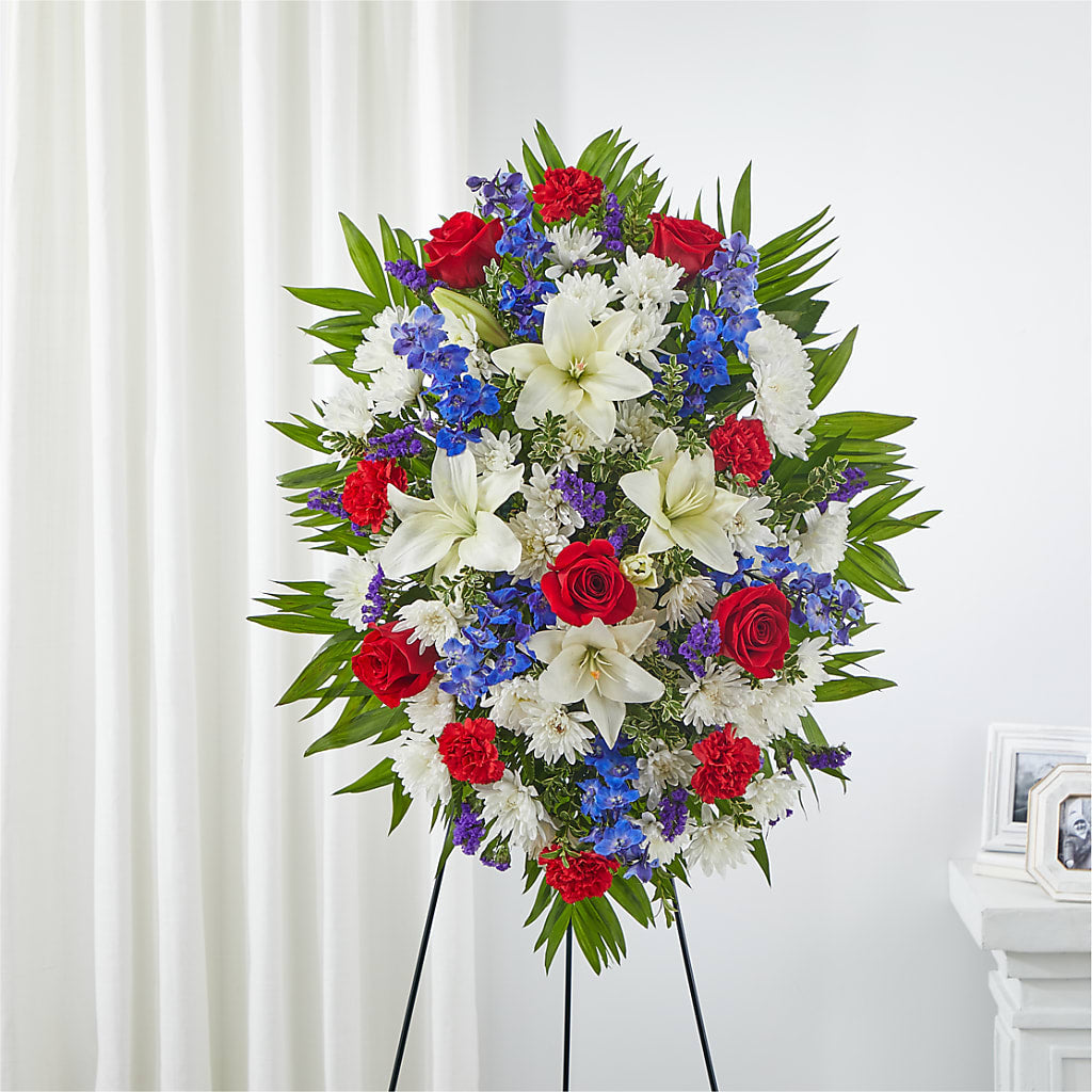 Cherished Service Standing Spray – Executive Flowers, El Paso TX