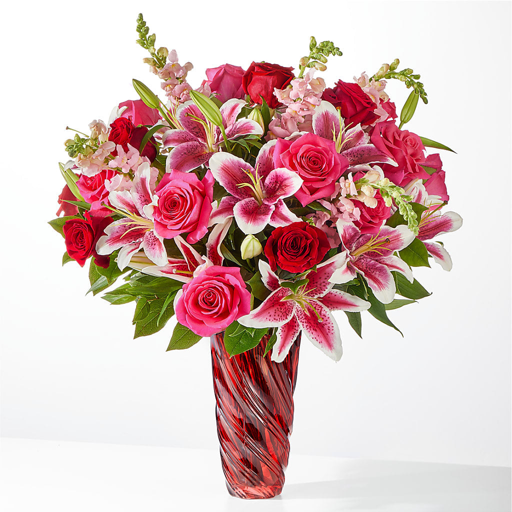 Always You Bouquet with Luxe Swirl Vase – Executive Flowers, El Paso TX