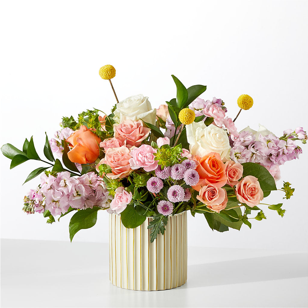 French Market Bouquet with Ivory Vase – Executive Flowers, El Paso TX