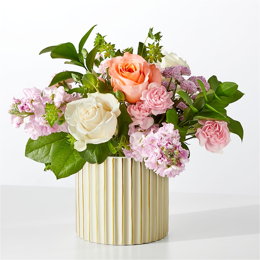 French Market Bouquet with Ivory Vase – Executive Flowers, El Paso TX
