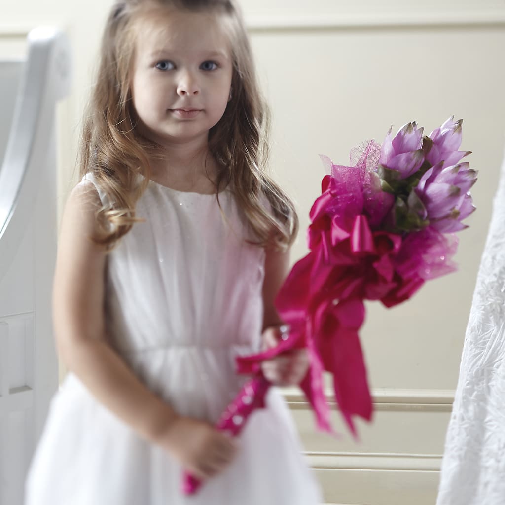 Sparkle Pink Flower Girl Bouquet – Executive Flowers, El Paso TX