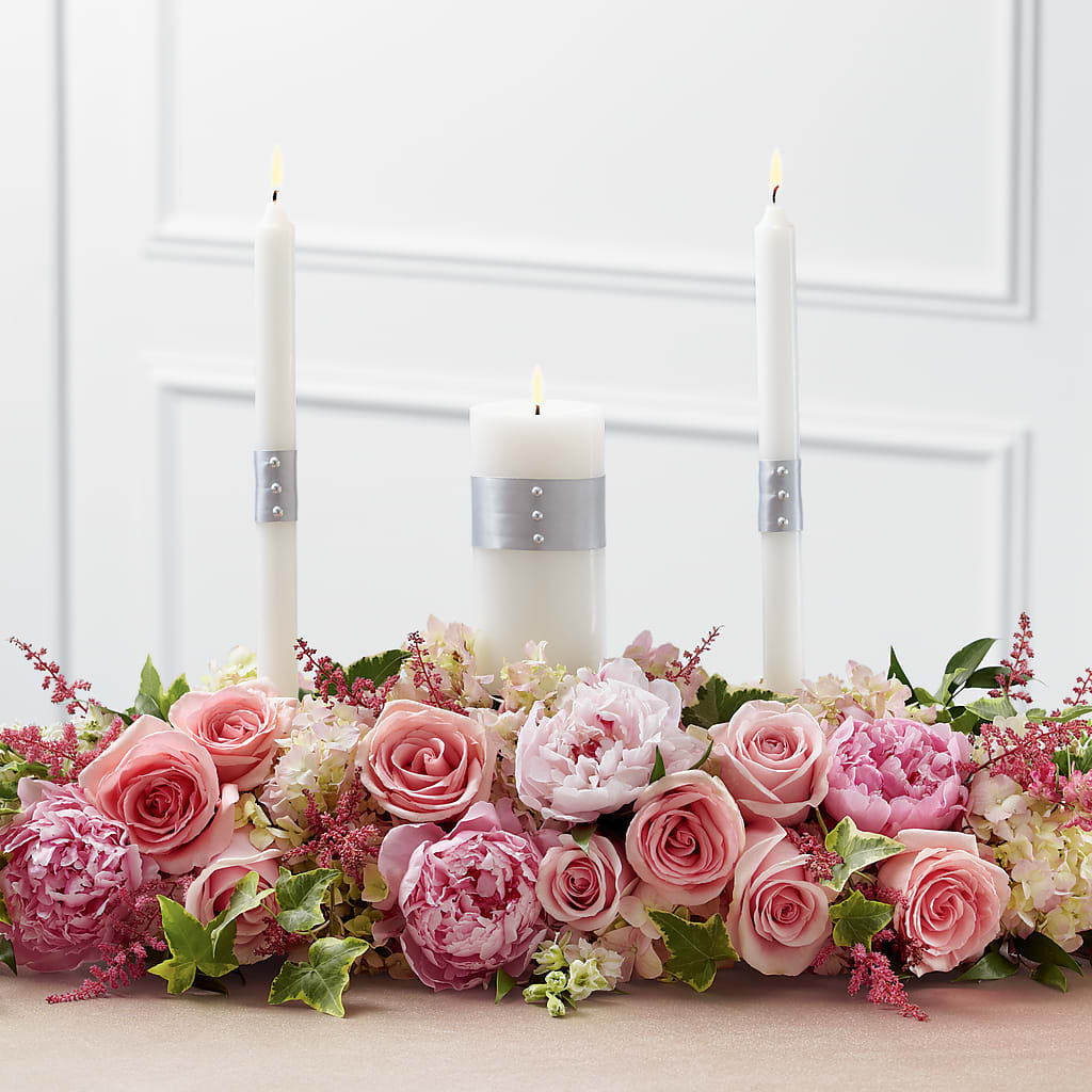 Worldwide Romance Unity Candle Arrangement – Executive Flowers, El Paso TX