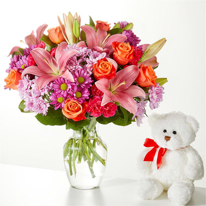 One and Only Bouquet and Bear Bundle –  Executive Flowers, El Paso TX
