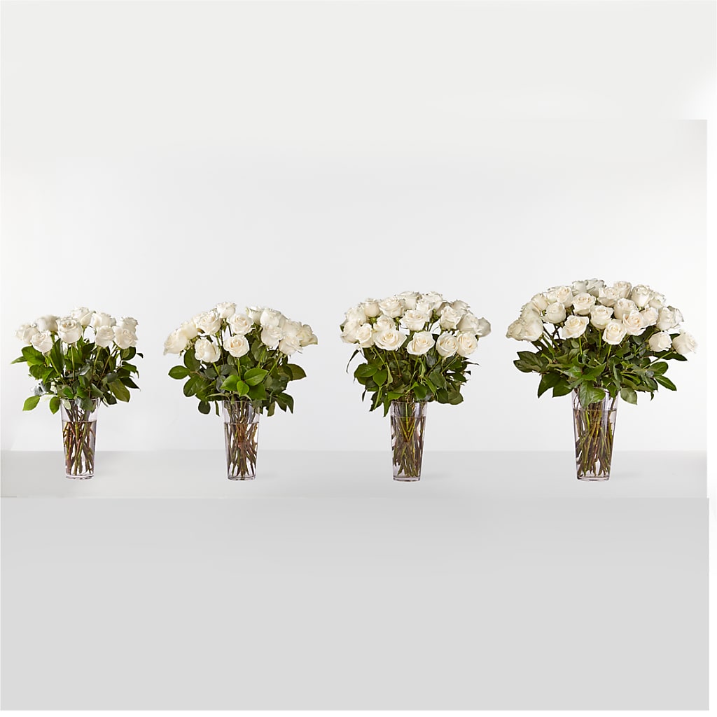 Long Stem White Rose Bouquet –  Executive Flowers, El Paso TX