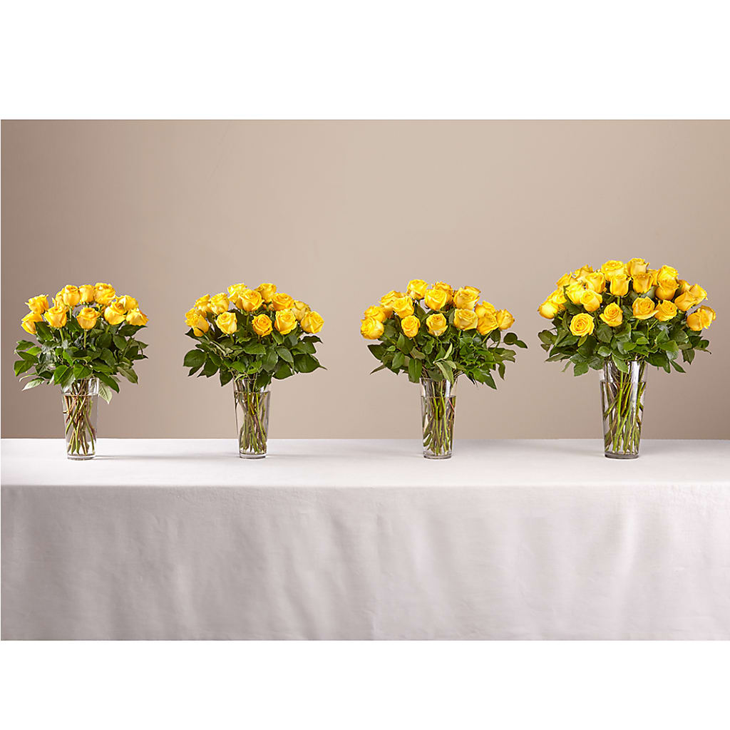 Long Stem Yellow Rose Bouquet –  Executive Flowers, El Paso TX