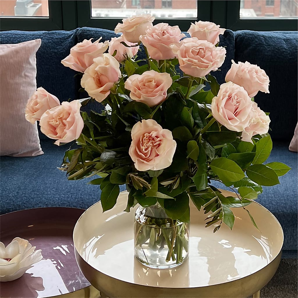 Long Stem Pink Rose Bouquet –  Executive Flowers, El Paso TX