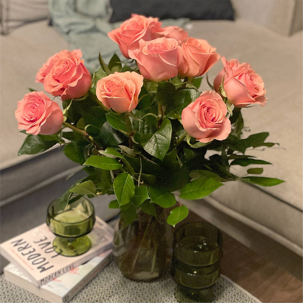Long Stem Pink Rose Bouquet –  Executive Flowers, El Paso TX