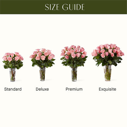 Long Stem Pink Rose Bouquet –  Executive Flowers, El Paso TX