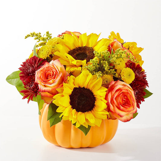 Golden Gourd Pumpkin Bouquet –  Executive Flowers, El Paso TX