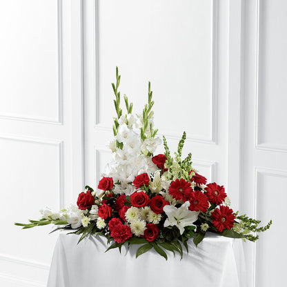 Crimson & White Arrangement –  Executive Flowers, El Paso TX