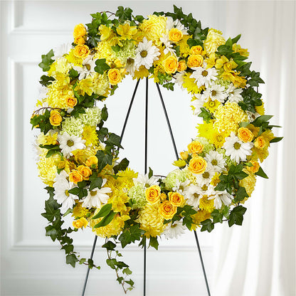 Golden Remembrance Wreath –  Executive Flowers, El Paso TX