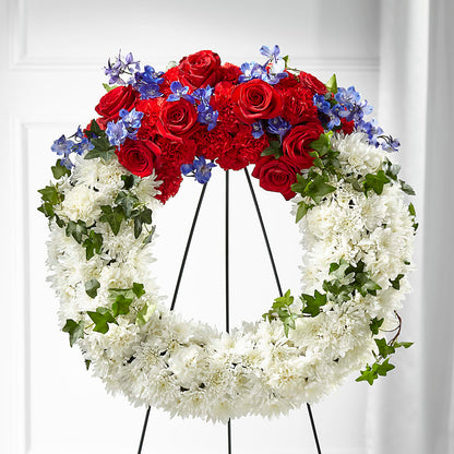 Patriotic Passion Wreath –  Executive Flowers, El Paso TX