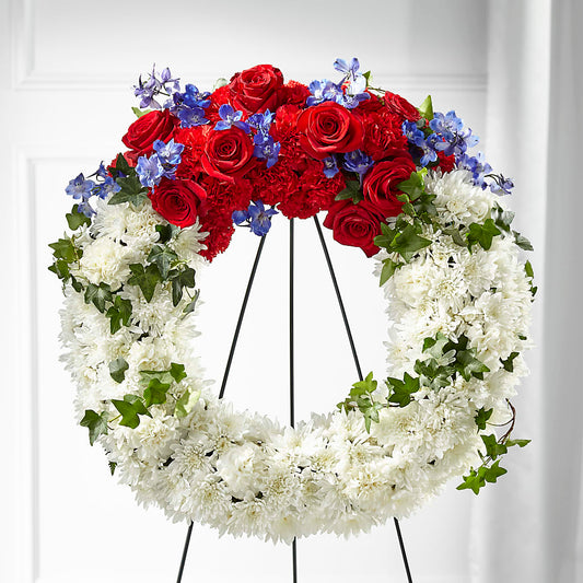 Patriotic Passion Wreath –  Executive Flowers, El Paso TX
