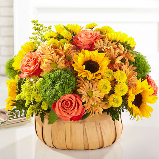 Harvest Sunflower Basket –  Executive Flowers, El Paso TX