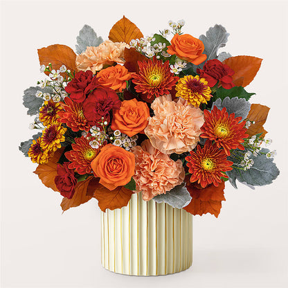 Merlot Bouquet with Ivory Vase –  Executive Flowers, El Paso TX