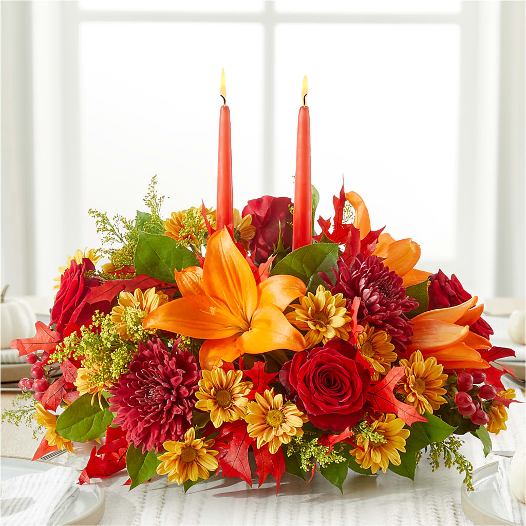 Autumn's Embrace Centerpiece –  Executive Flowers, El Paso TX