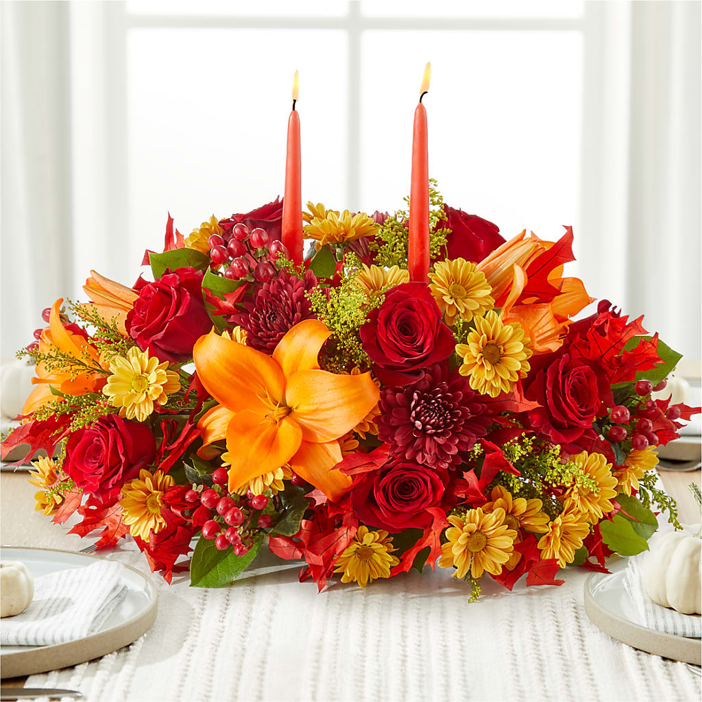 Autumn's Embrace Centerpiece –  Executive Flowers, El Paso TX
