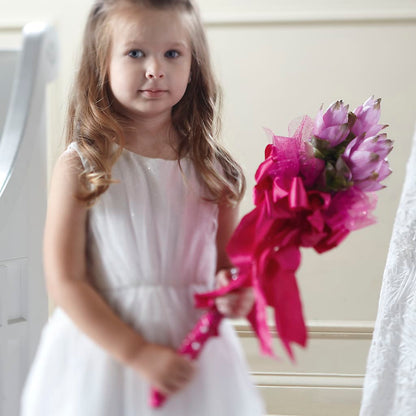 Sparkle Pink Flower Girl Bouquet –  Executive Flowers, El Paso TX