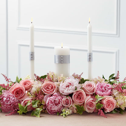 Worldwide Romance Unity Candle Arrangement –  Executive Flowers, El Paso TX